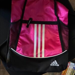 Adidas Men's Backpack in Pink and Black